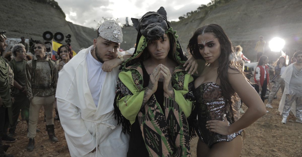 Nathalia Gaviria styling on a music video set